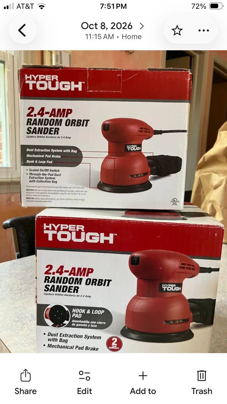 Hyper Tough 2.4-Amp Random Orbit Sander