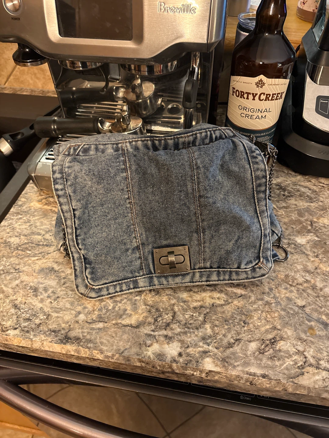 Denim ladies purse