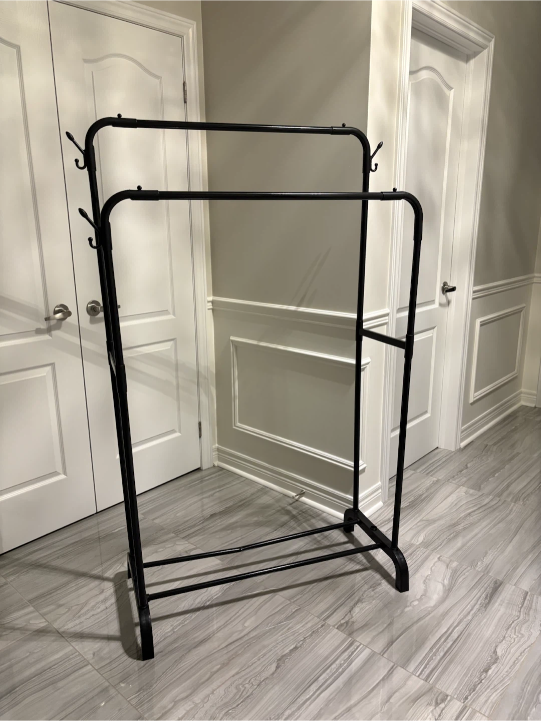 Double Rod Metal Clothing Rack