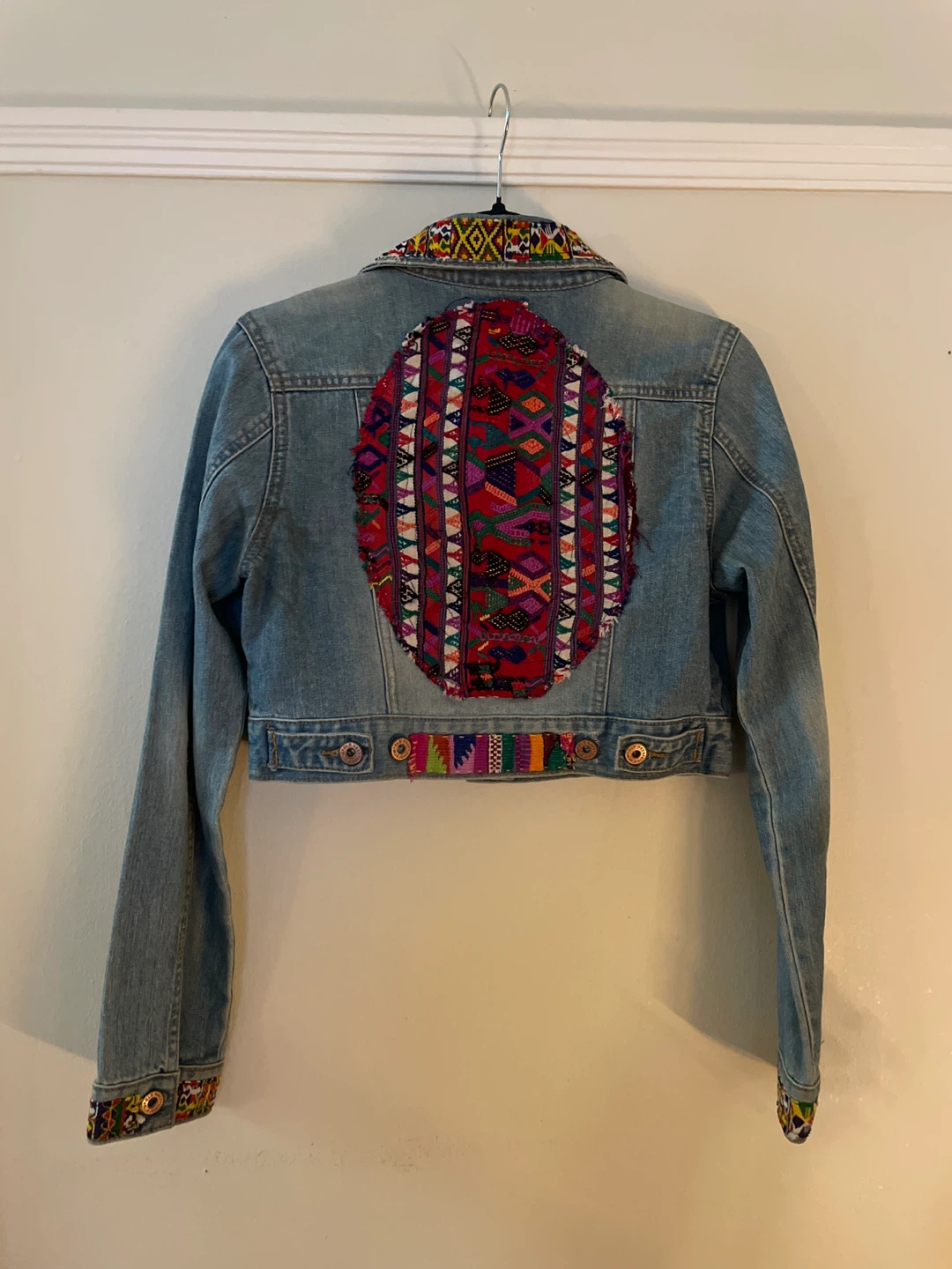 Old Navy Upcycled Denim Crop Jacket - Handmade from Guatemala