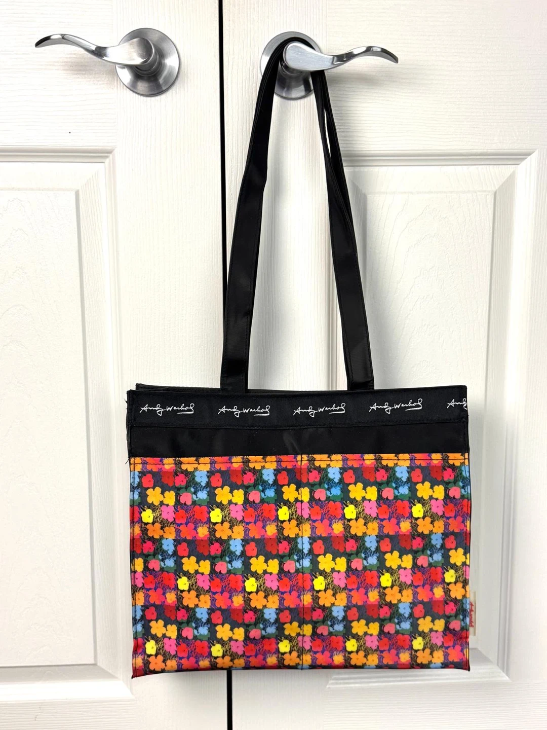Andy Warhol Floral Print Tote Bag