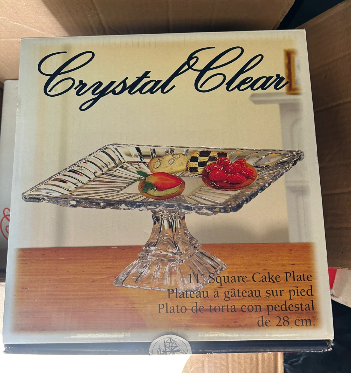 Crystal Clear 11 inch Square Cake Pedestal