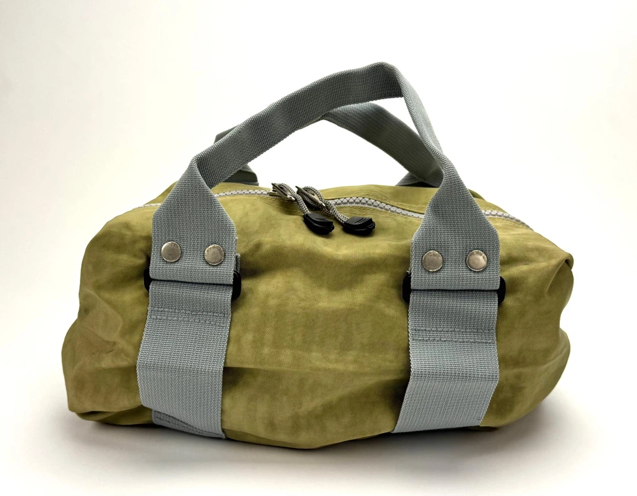 Olive Green and Black Reversible Duffle Bag