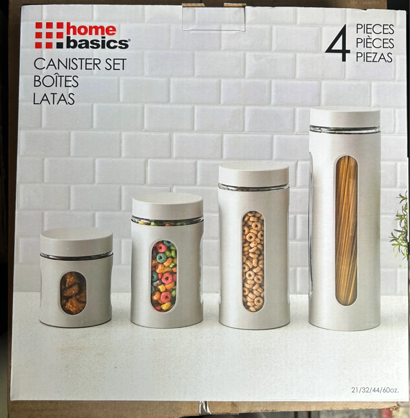 Home Basics 4-Piece Canister Set