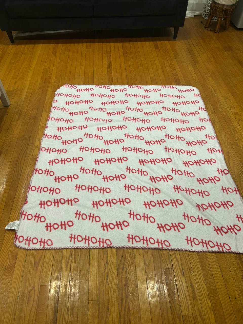 Christmas Ho Ho Ho Fleece Throw Blanket