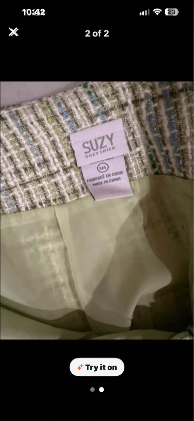 Suzy Shier Tweed Ruffle Skirt - photo 2