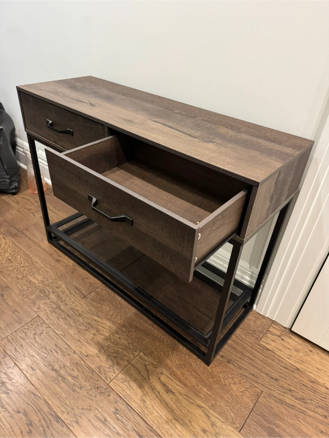 Industrial Style Console Table with Two Drawers - photo 2