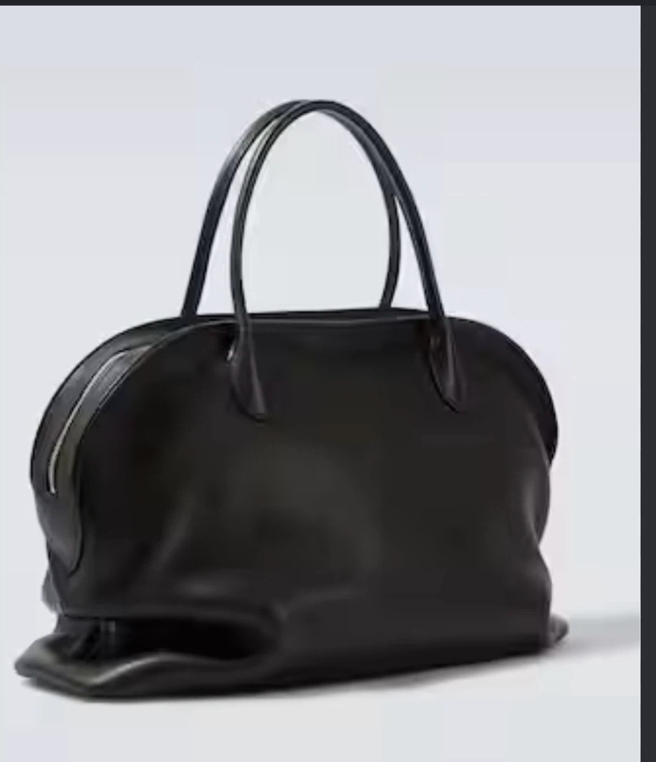 Black genuine Leather Handbag