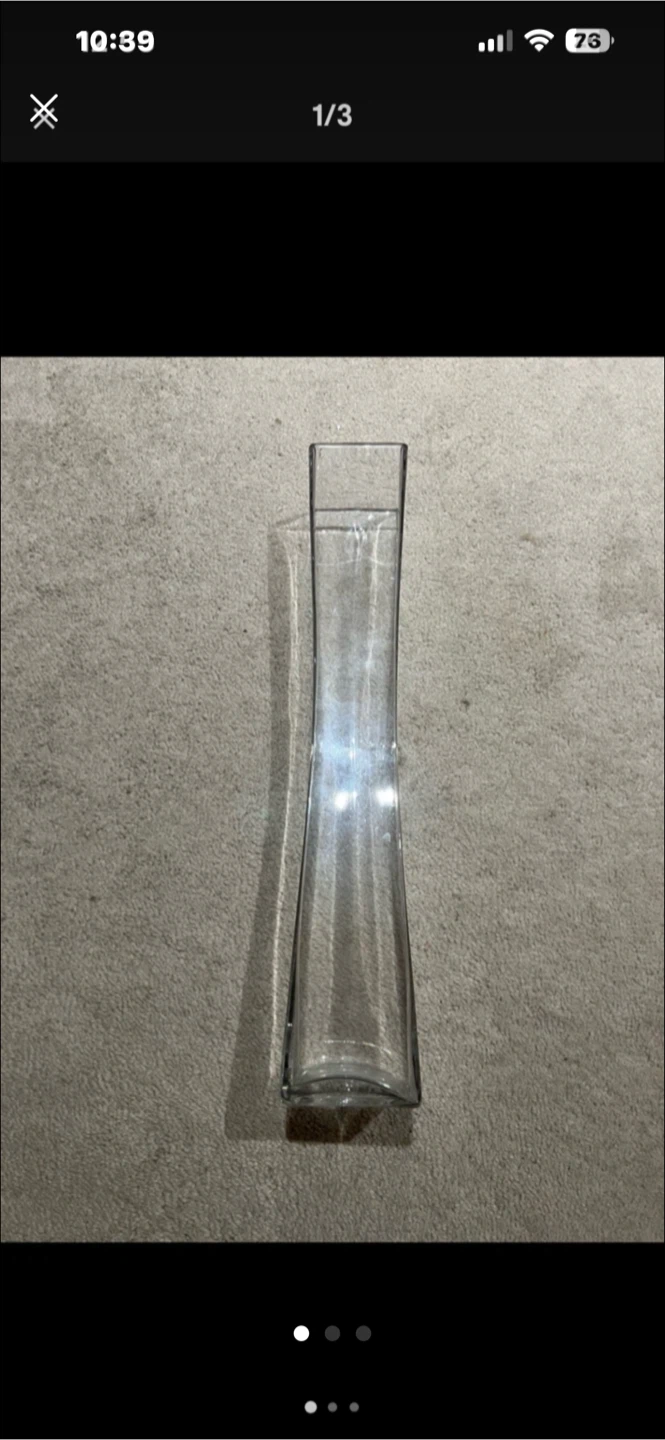Tall Clear Glass Vase