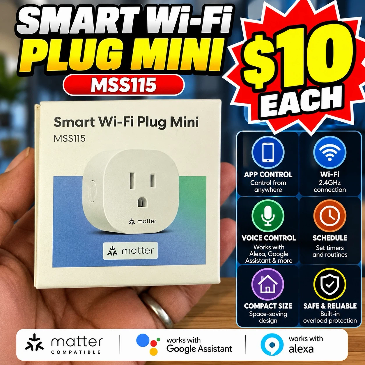 Meross Smart Wi-Fi Plug Mini MSS115