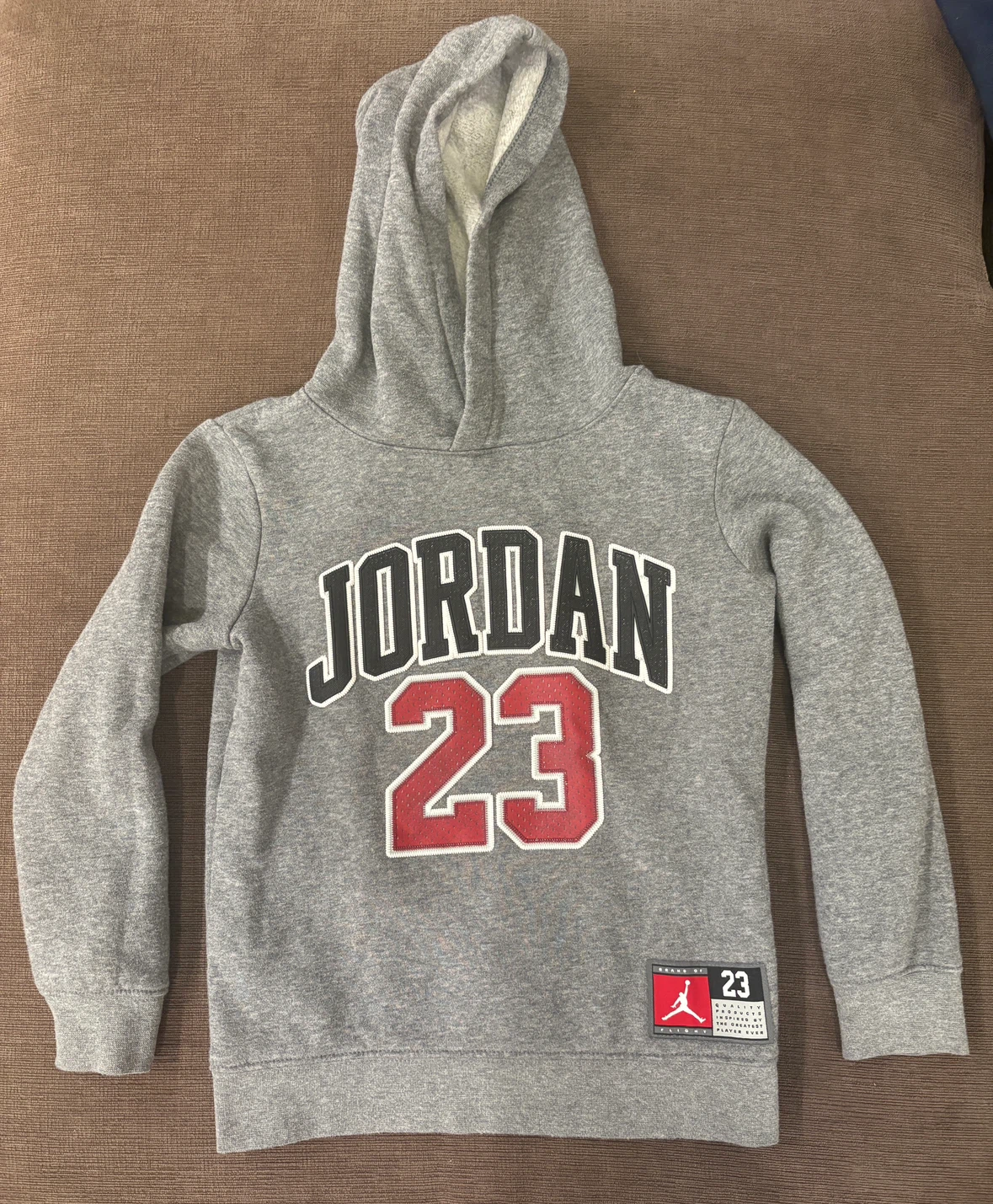 Jordan 23 Kids Medium (5-6 Years Old) Gray Hoodie