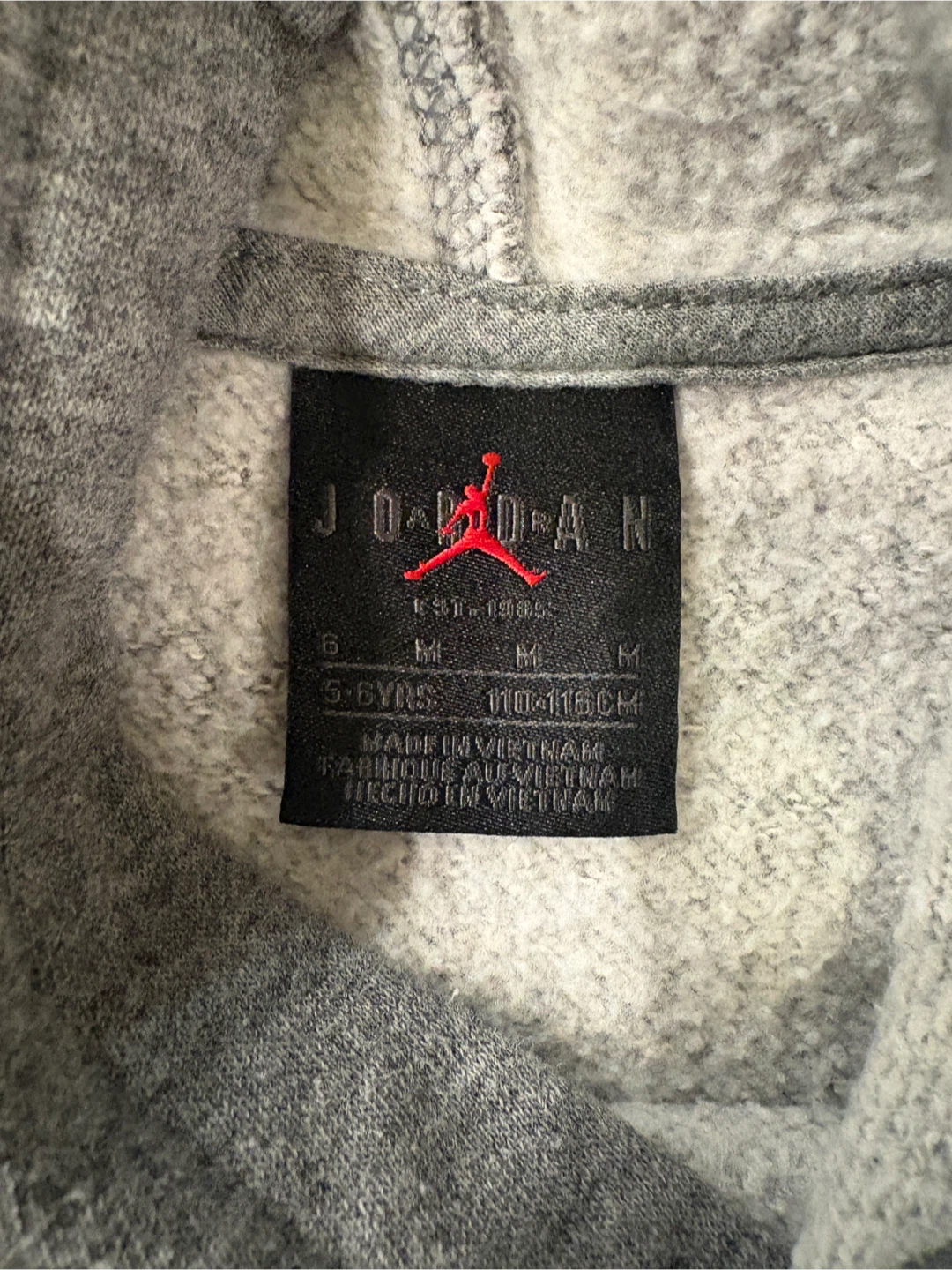 Jordan 23 Kids Medium (5-6 Years Old) Gray Hoodie - photo 2