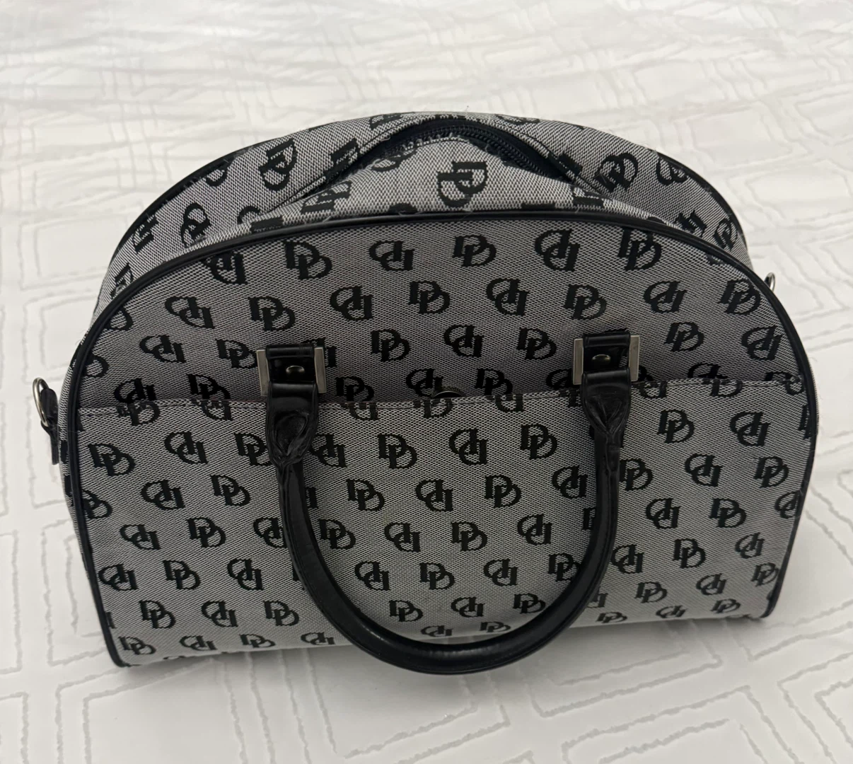Unbranded fashion satchel in grey & black - photo 3