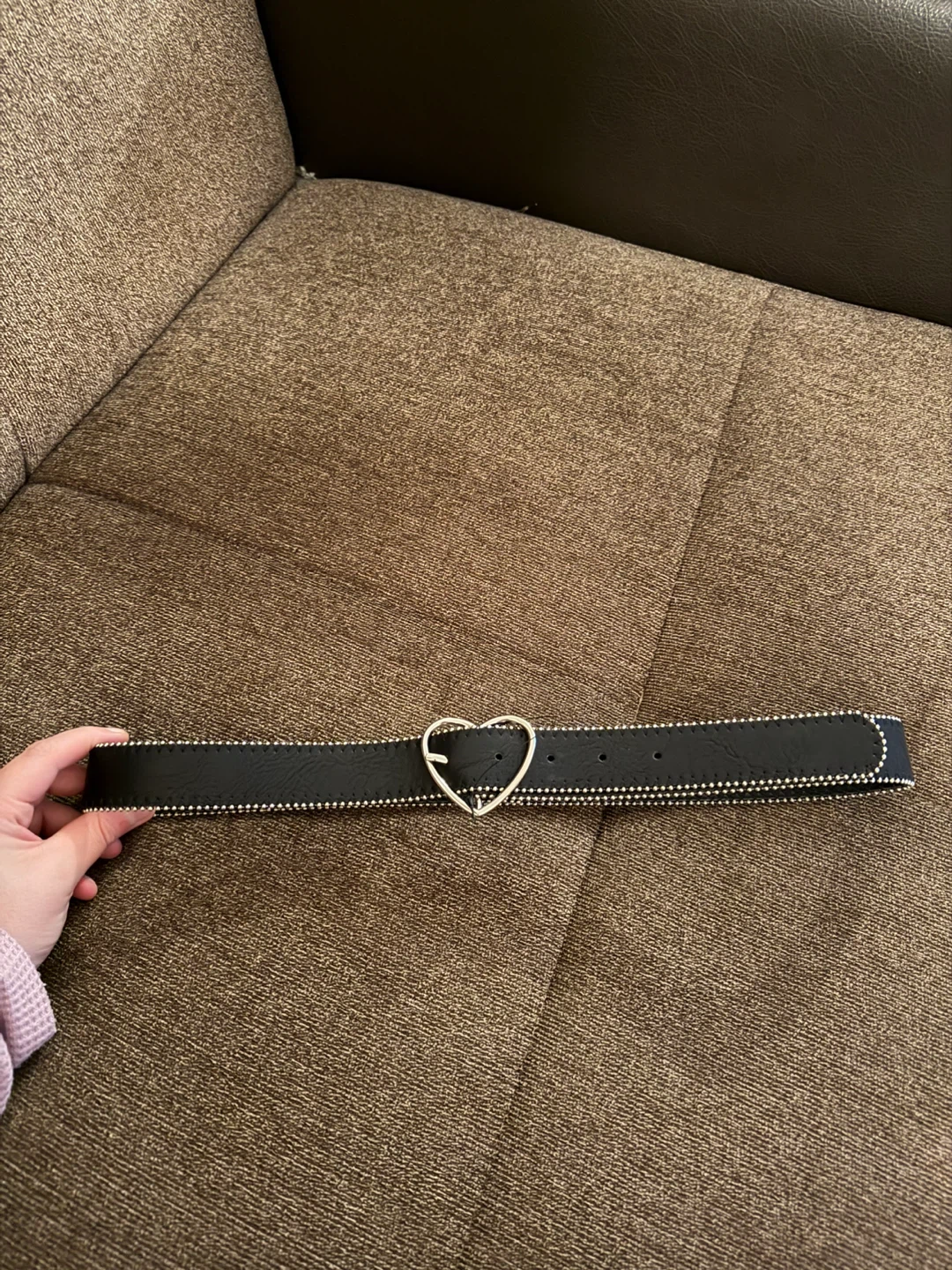 Black Heart Buckle Belt
