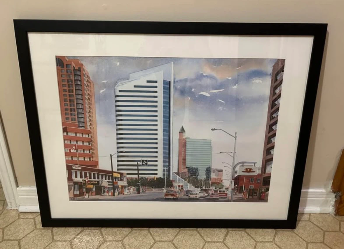 B LIASKAS old Toronto Framed Toronto Skyline Print