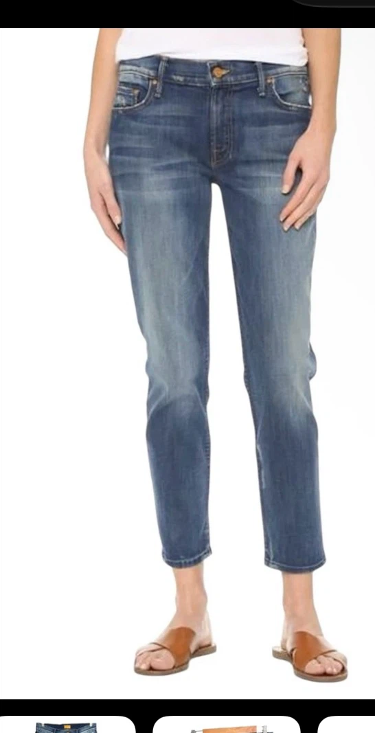 Mother Denim Distressed Jeans ankle length