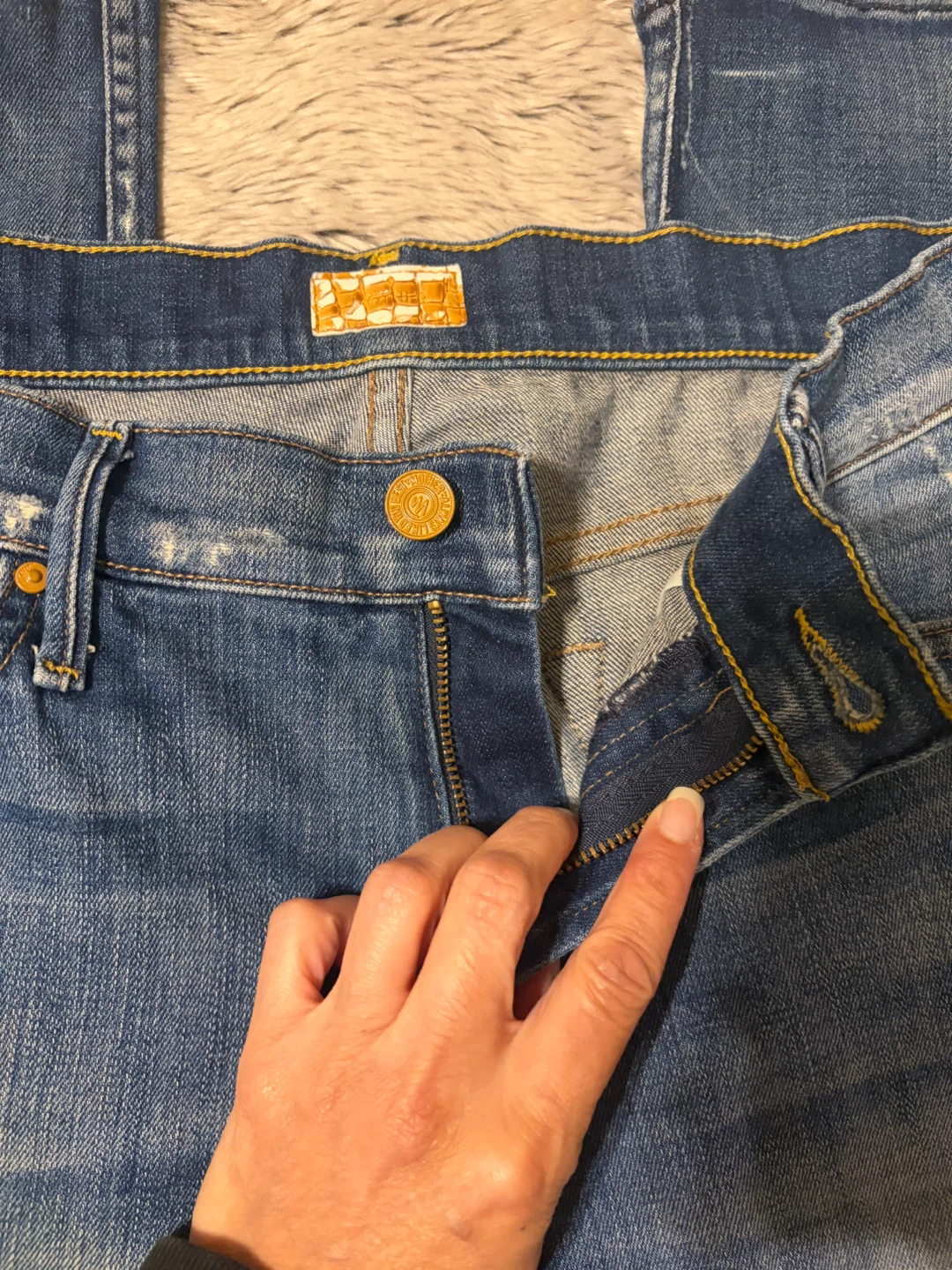 Mother Denim Distressed Jeans ankle length - photo 5