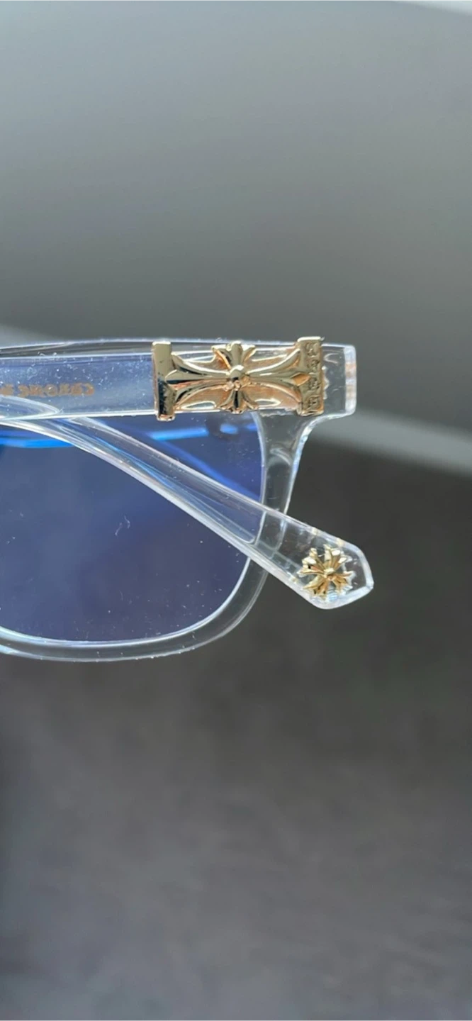 Chrome Hearts clear frame glasses