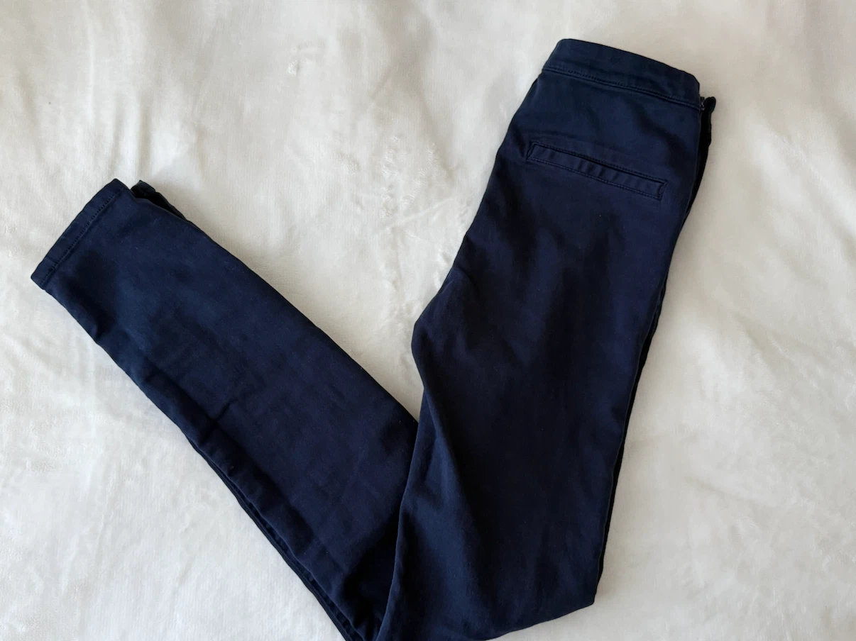 NEW: Zara Trafaluc Dark Blue Pants with Zipper Details - photo 4