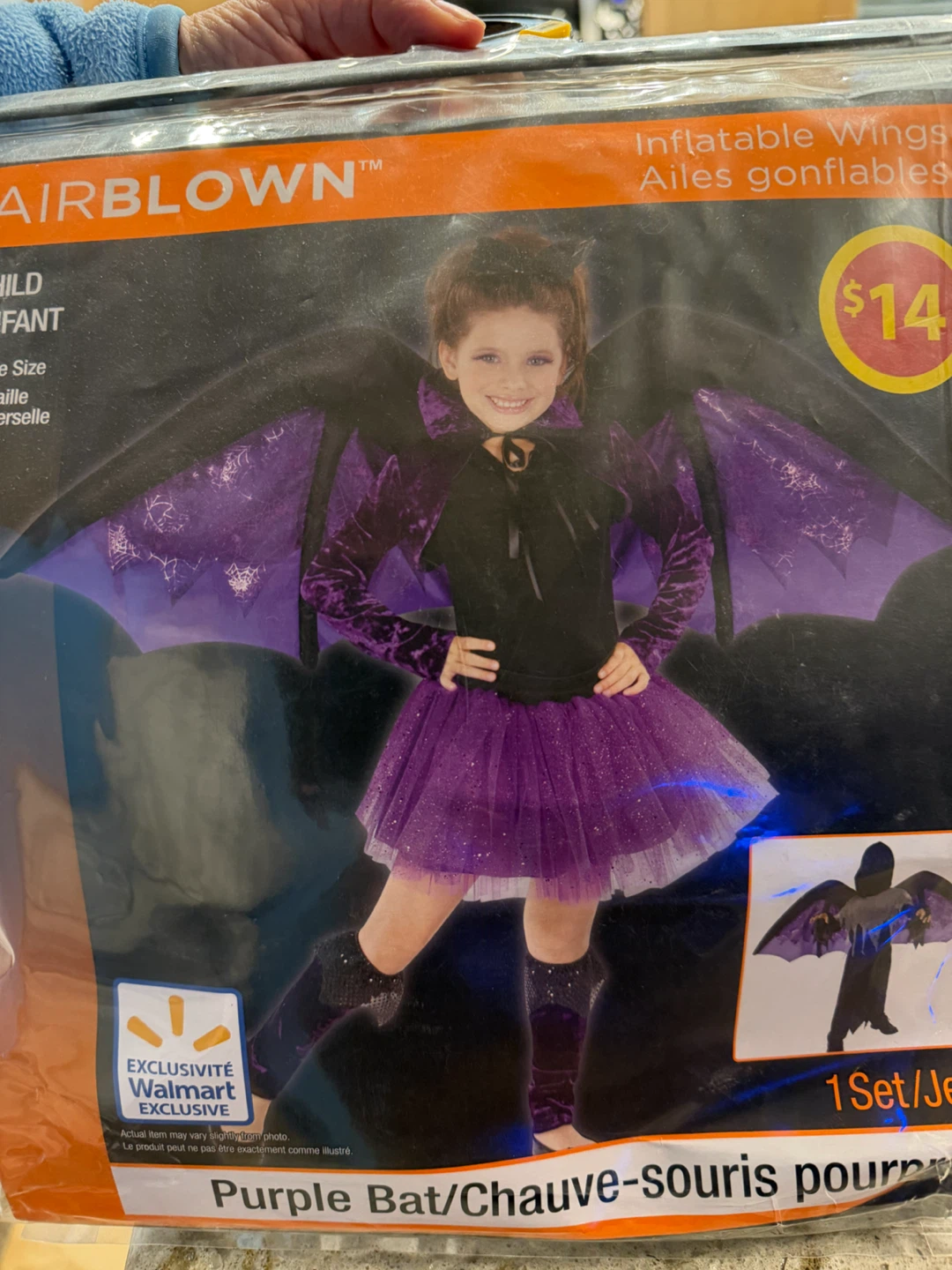 Airblown Inflatable Purple Bat Costume