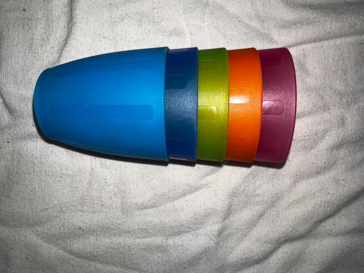 Set of 5 Colorful Plastic Cups kids