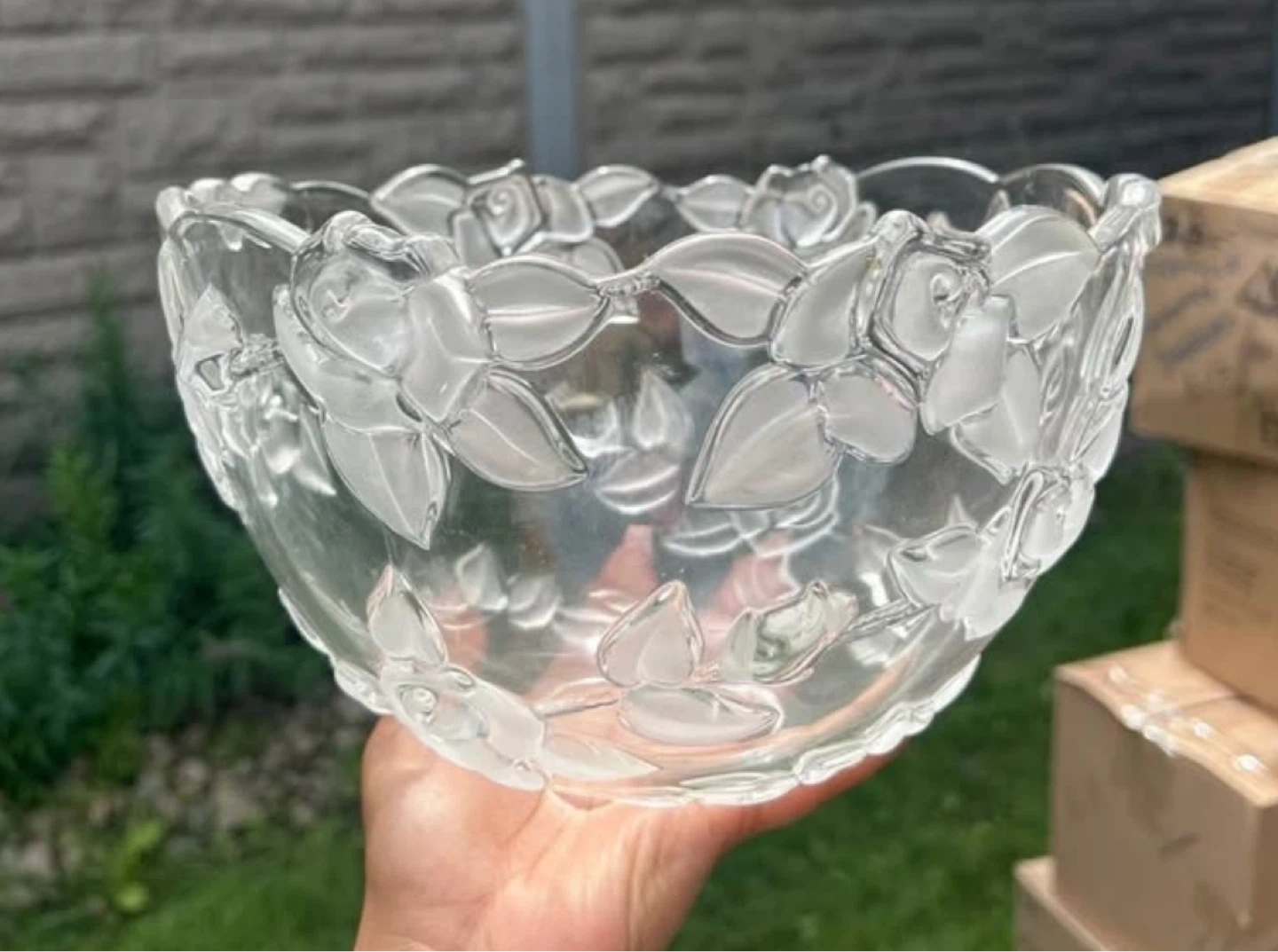 Vintage Laura Glass Rose Baskets & 3D Rose Bowl – 3 Pieces - photo 3