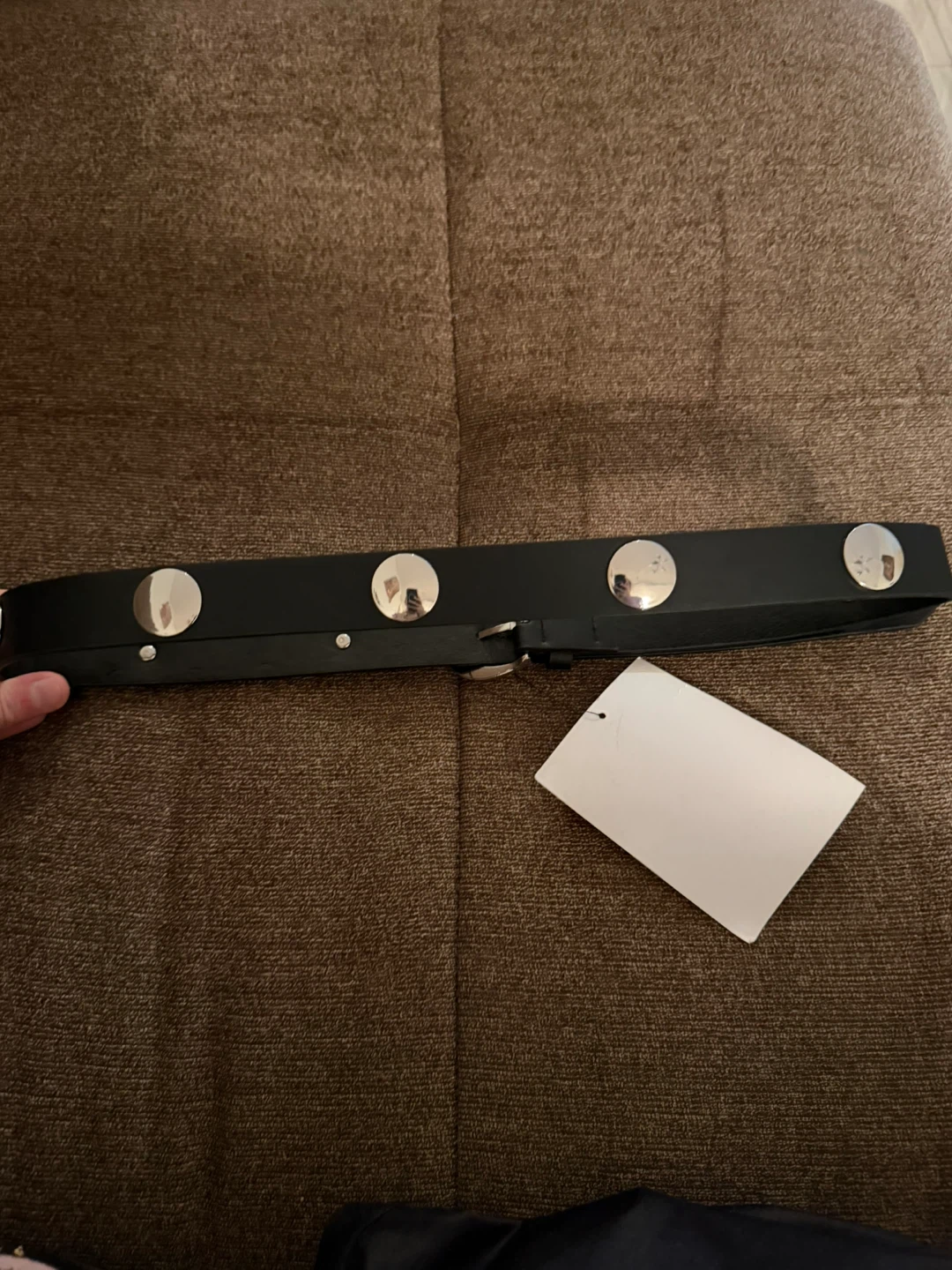 American Exchange Black Belt with Silver Studs - photo 3