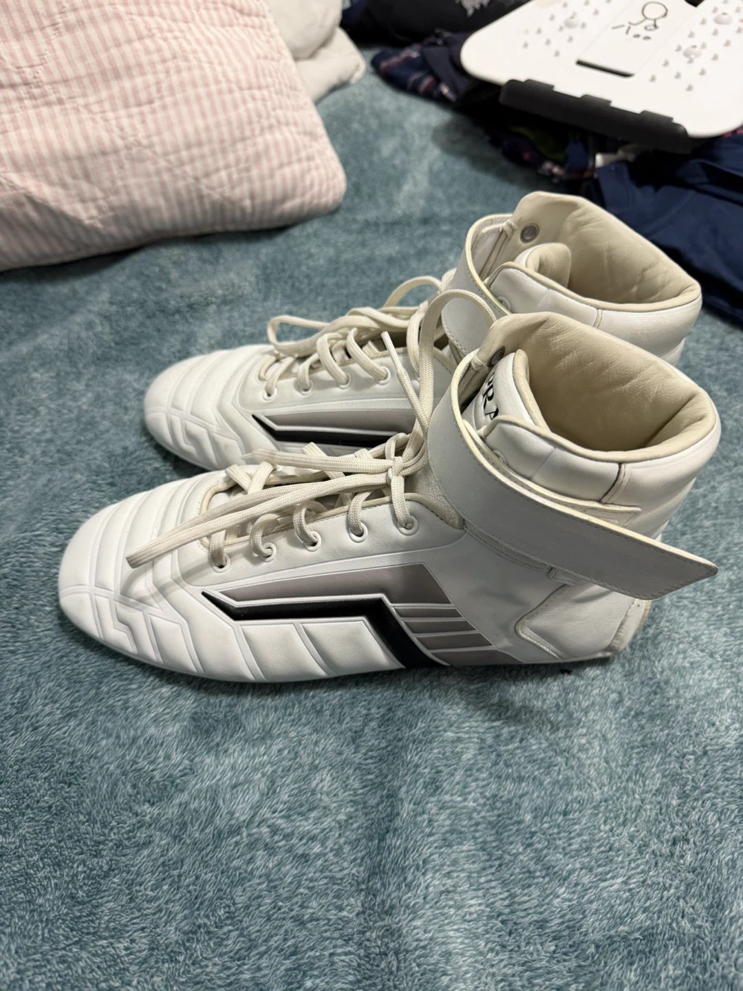 Prada White High-Top Sneakers - photo 3