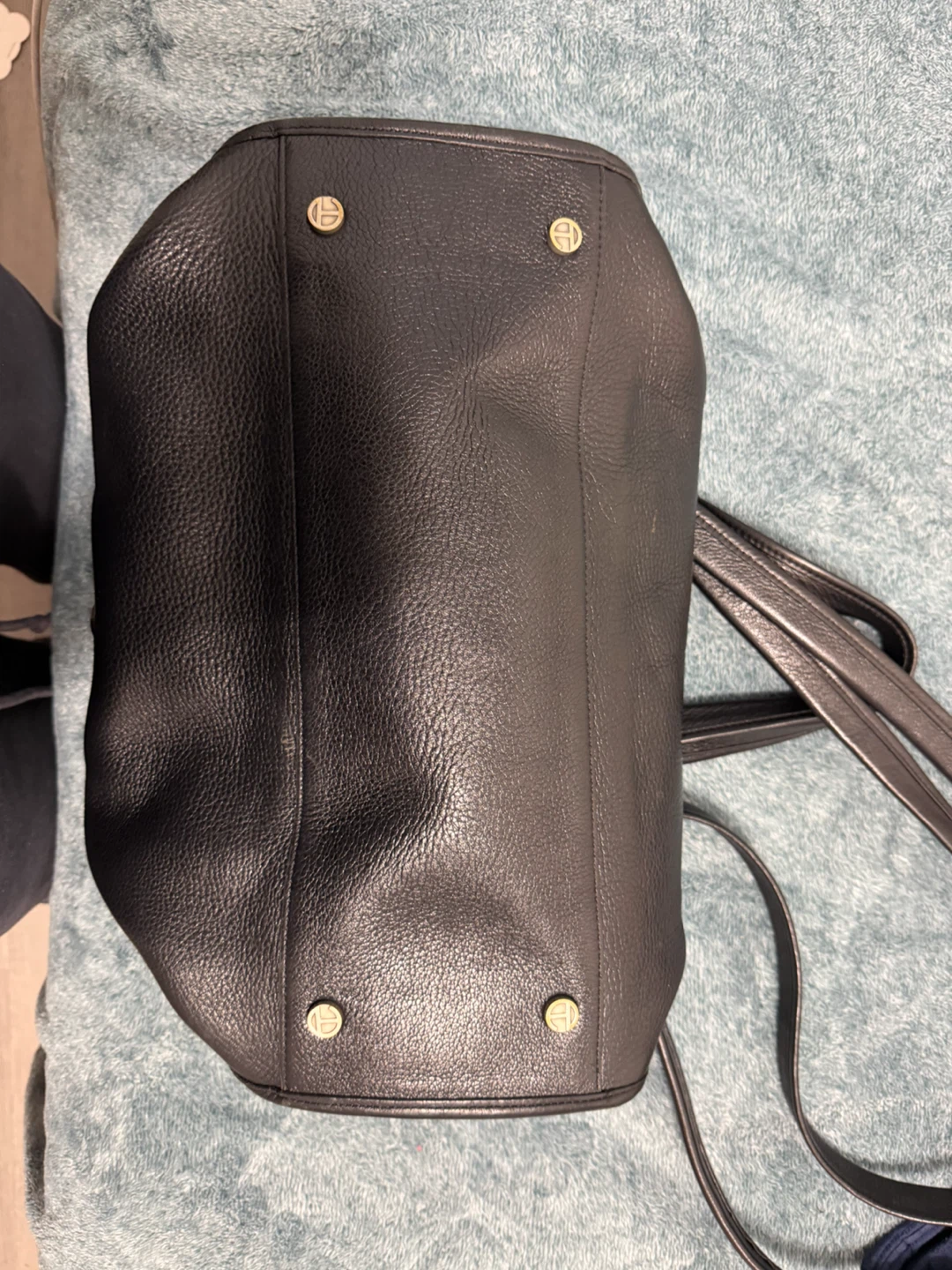 Telfar Black Leather Shopping Bag - photo 3