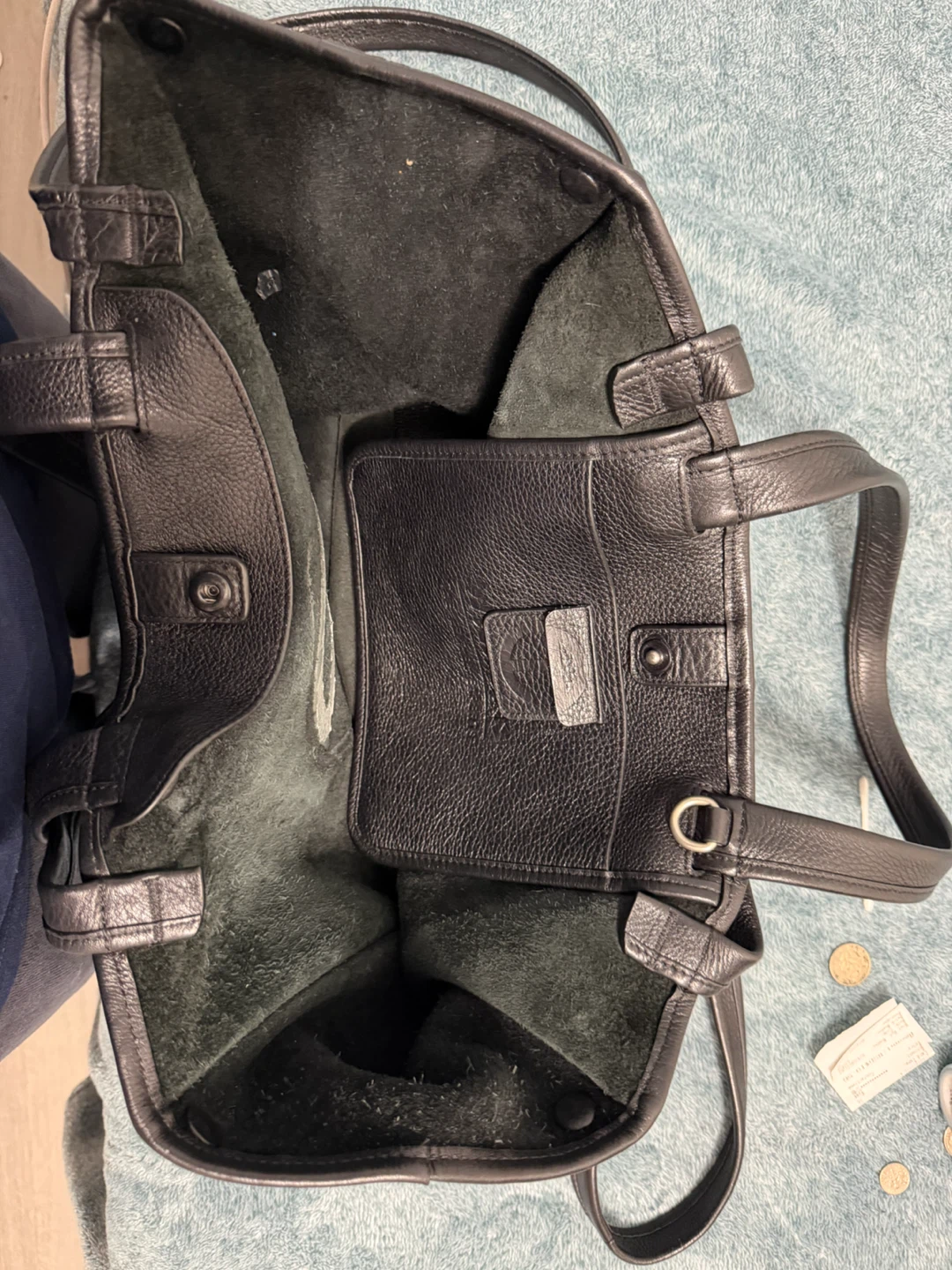 Telfar Black Leather Shopping Bag - photo 4