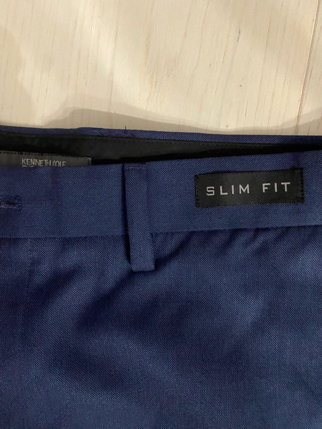 New Kenneth Cole Reaction Slim Fit Pants, Blue, 36x30 - photo 3