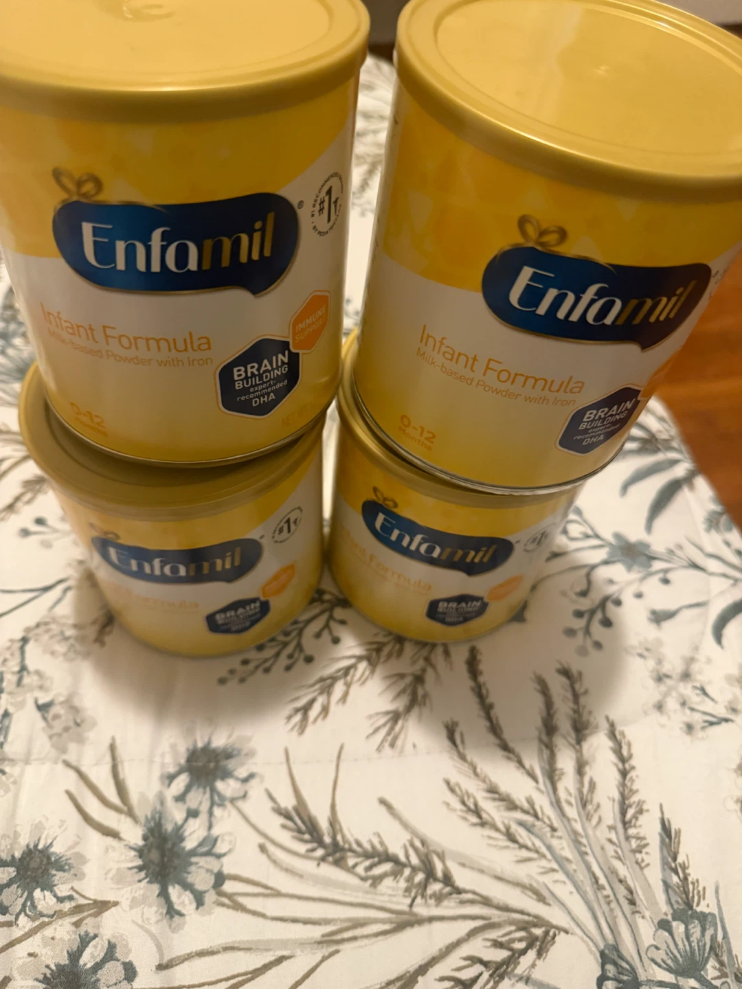 4 Cans of Enfamil Infant Formula 0-12 Months
