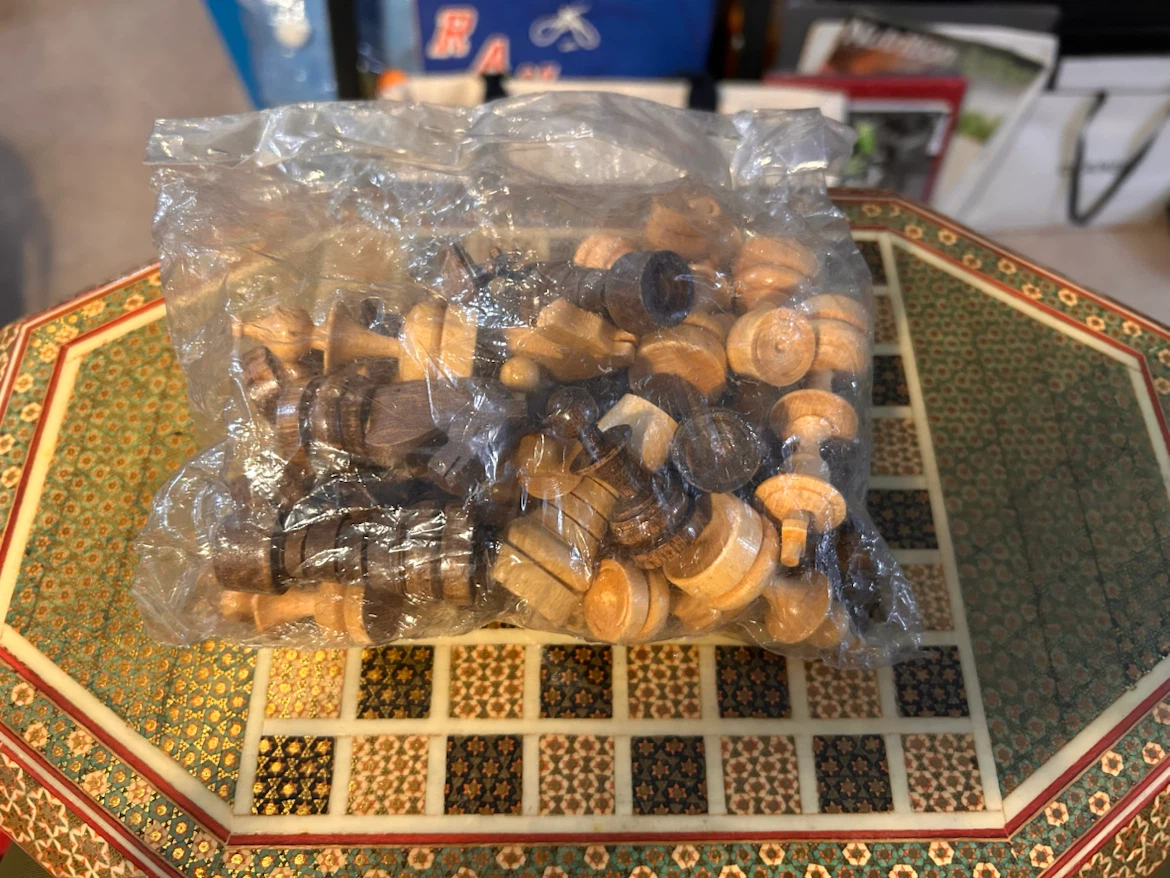 Intarsia Inlay Wooden Chess Set - photo 4