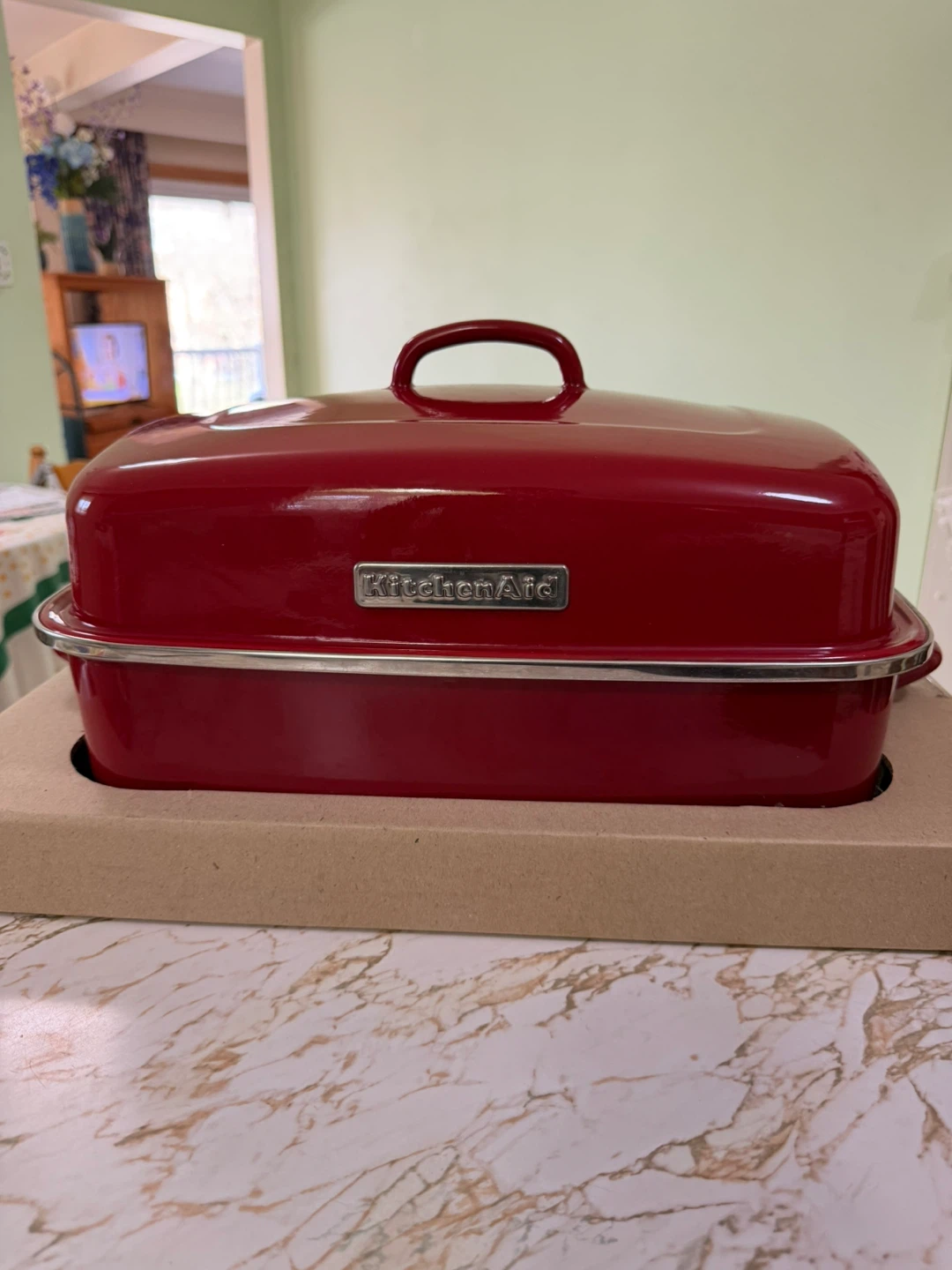KitchenAid Red Covered Roaster 16 x 13” - photo 4