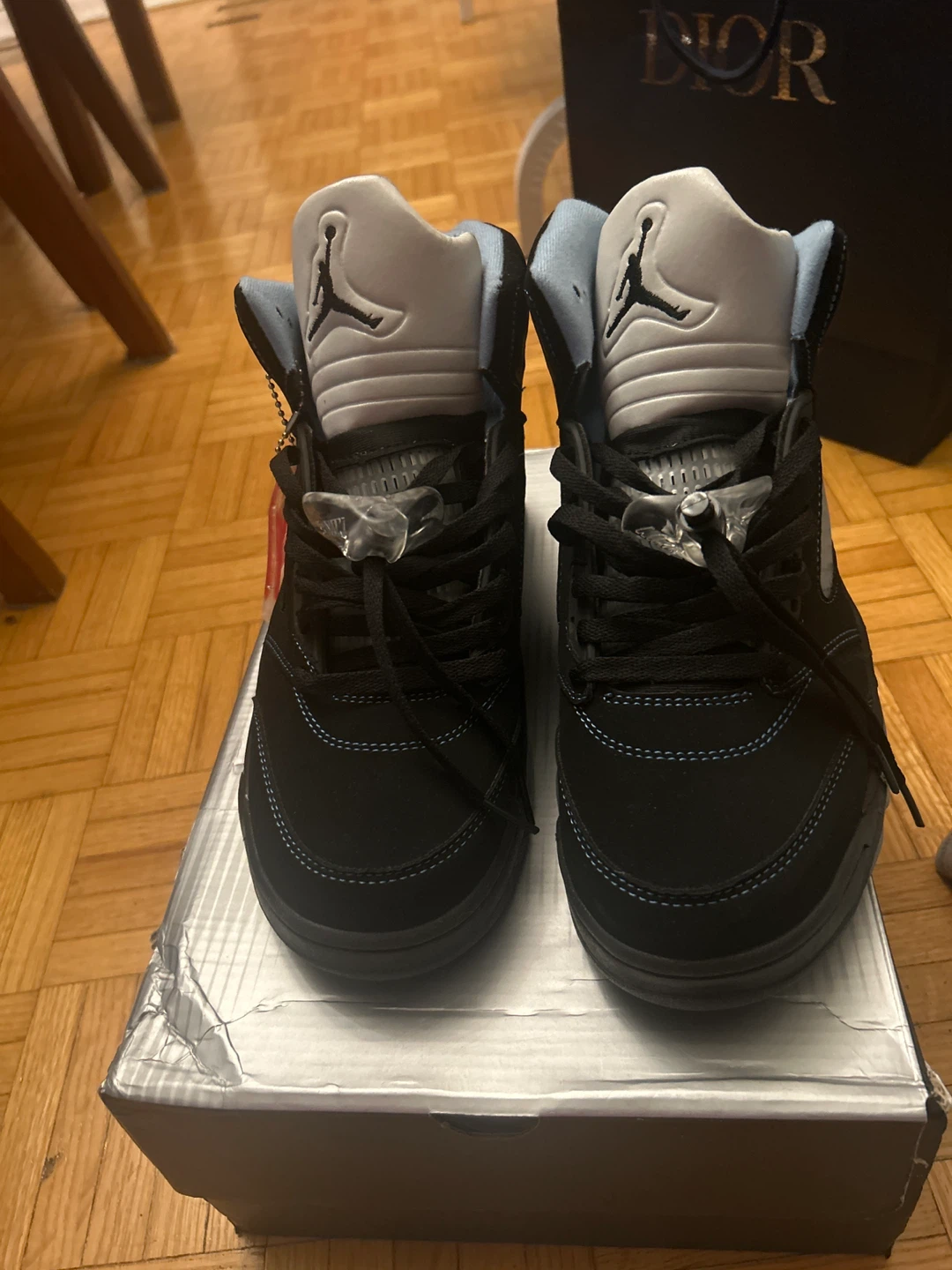 Air Jordan 5 Retro UNC Black Size 9 - photo 2