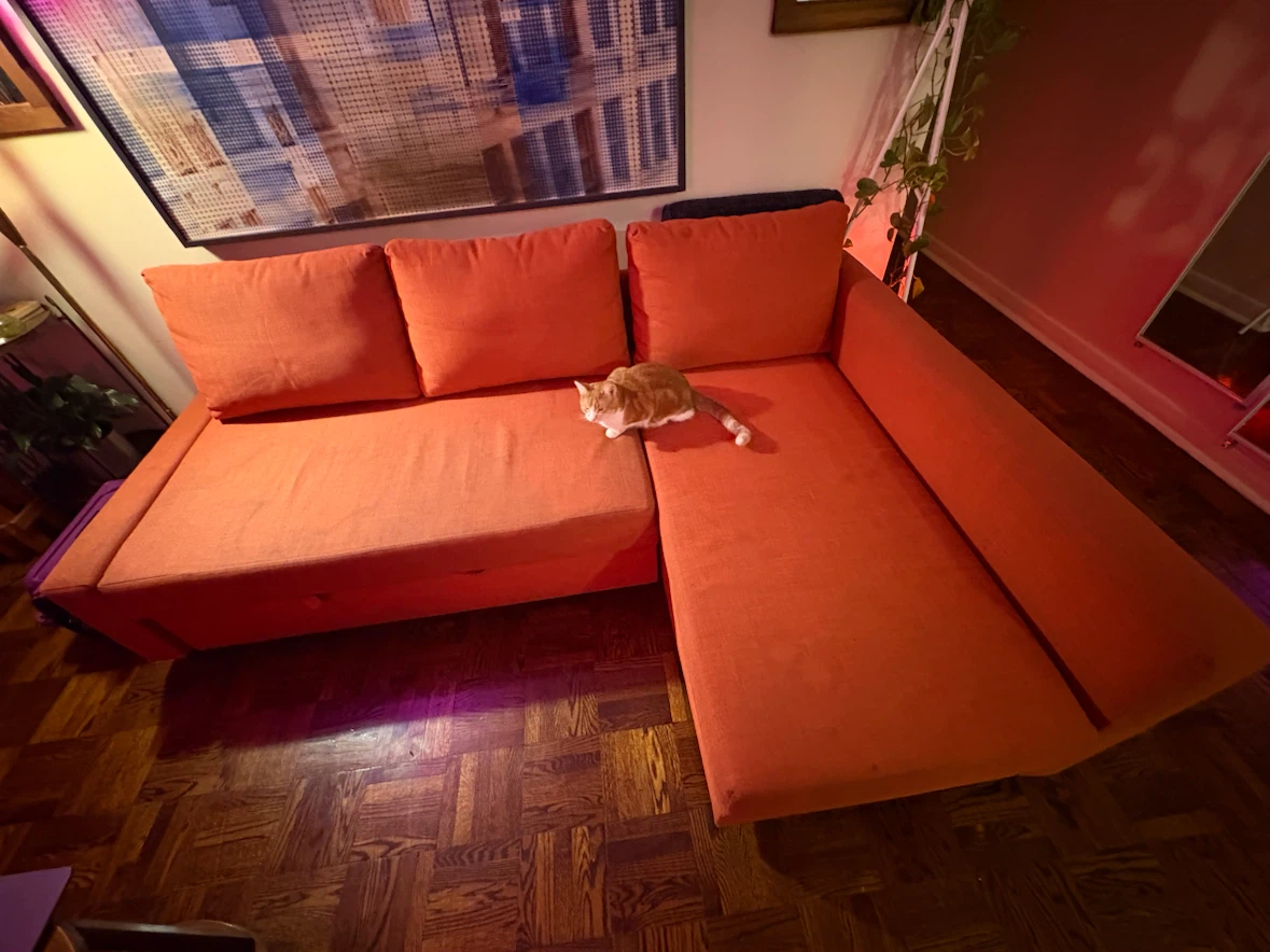 Orange Sectional Sofa - photo 3