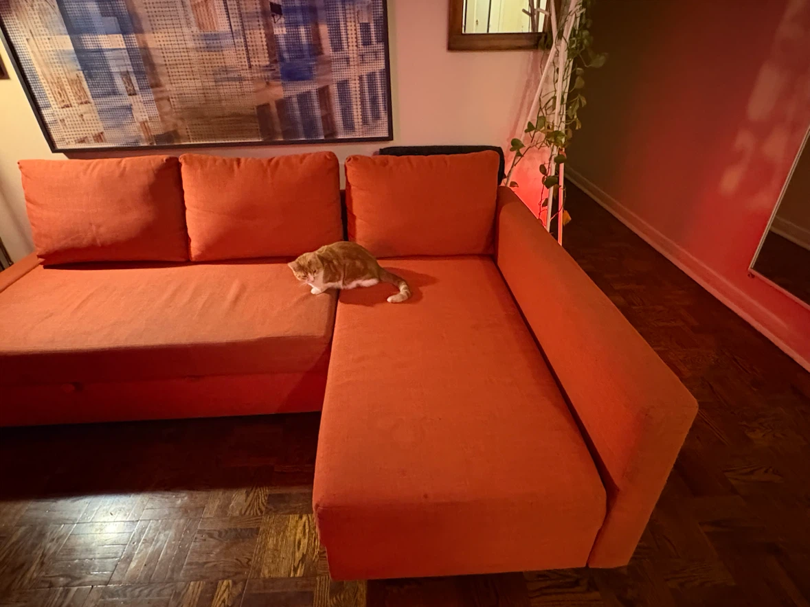 Orange Sectional Sofa - photo 4