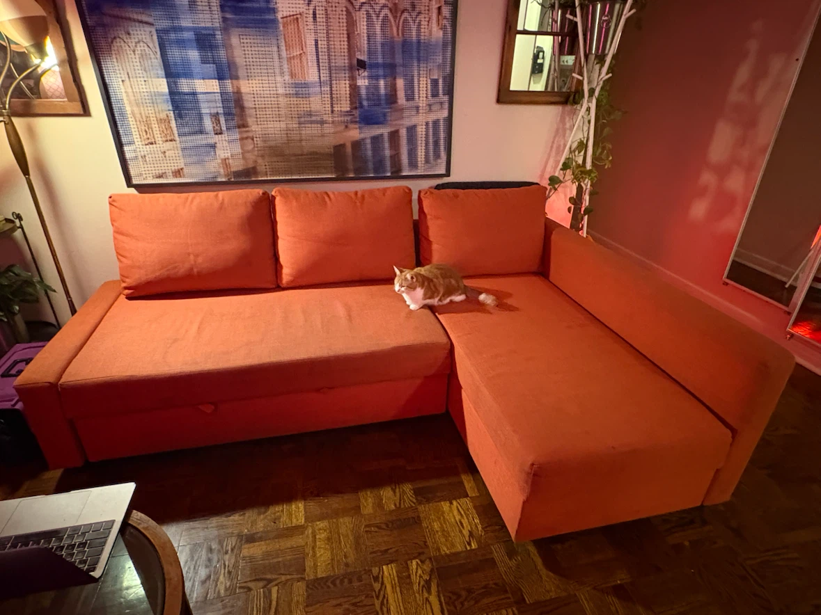 Orange Sectional Sofa - photo 5