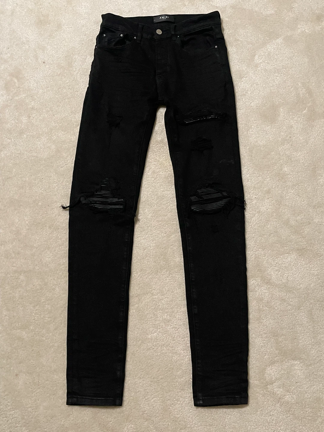 AMIRI Black Distressed Jeans Size 28