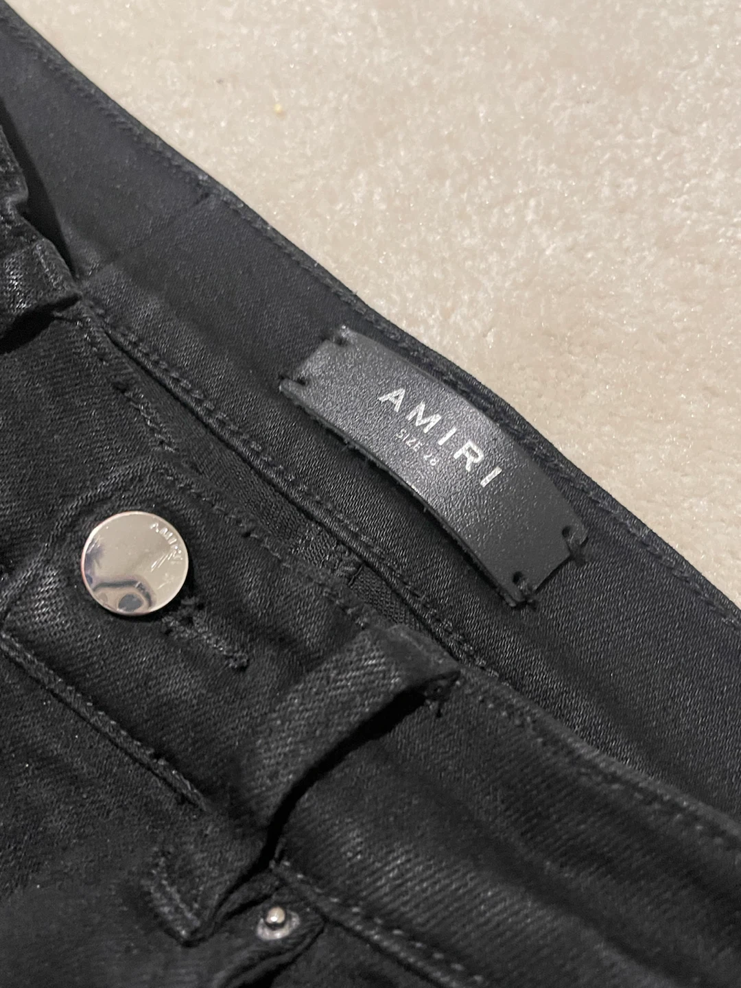 AMIRI Black Distressed Jeans Size 28 - photo 2