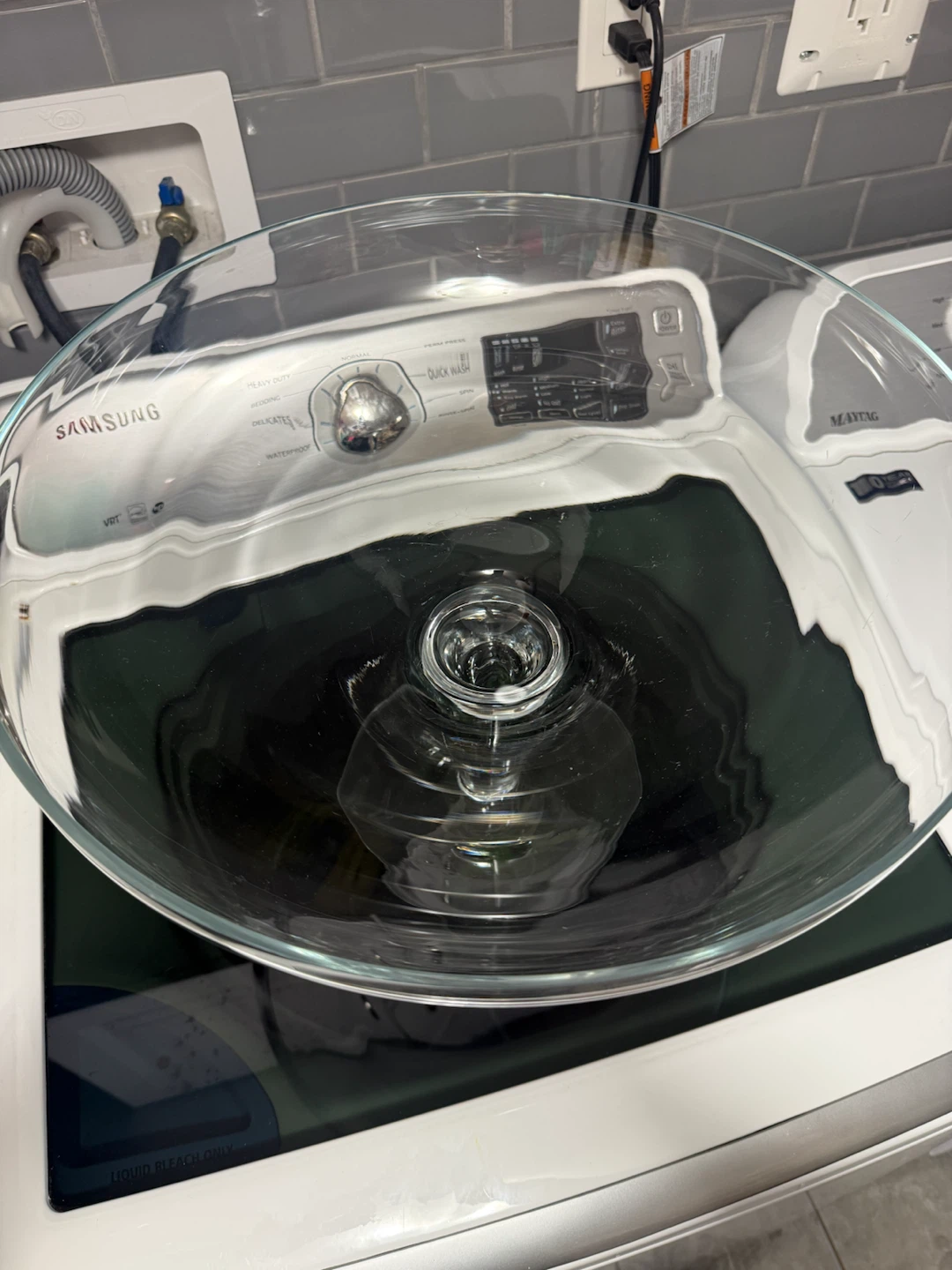 Large glass pedestal bowl - photo 5