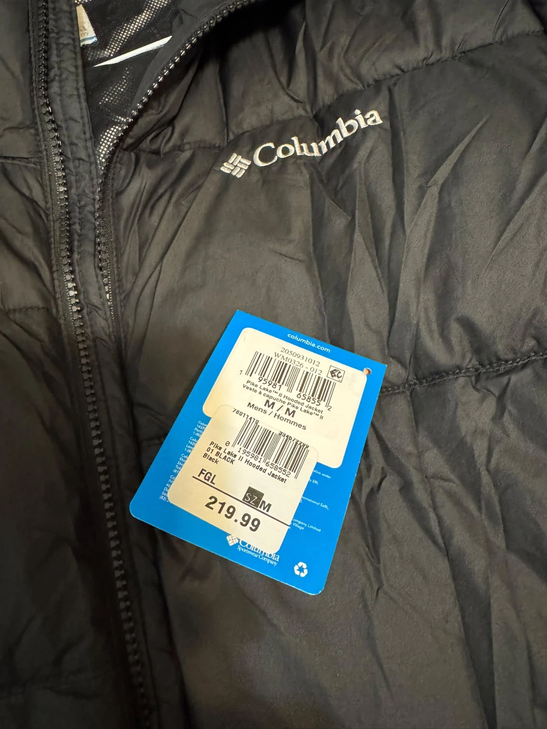 Columbia Pike Lake II Hooded Winter Jacket - Black, Size Medium - photo 2