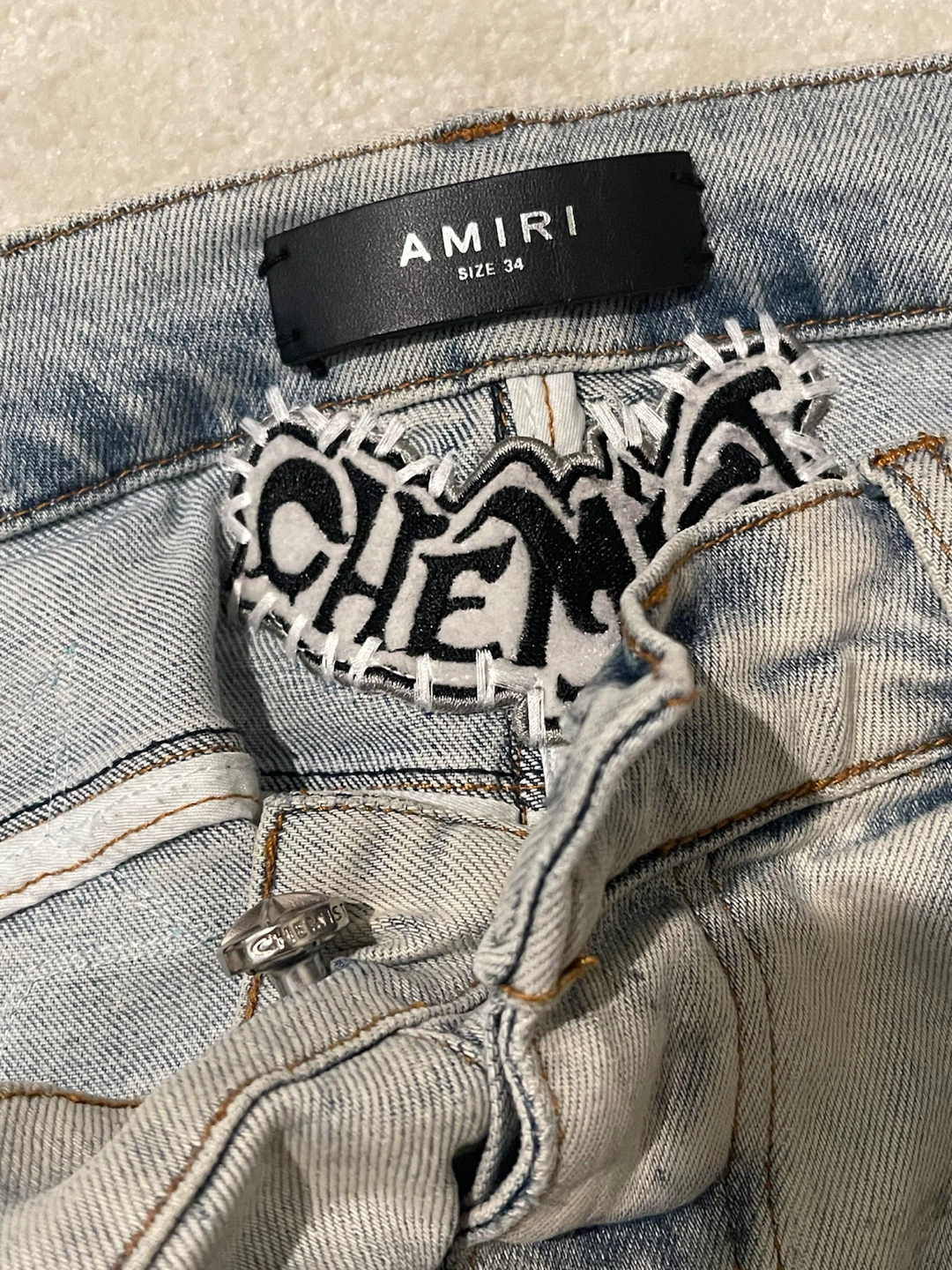 AMIRI Chemist Star Patch Jeans Size 34 - photo 3