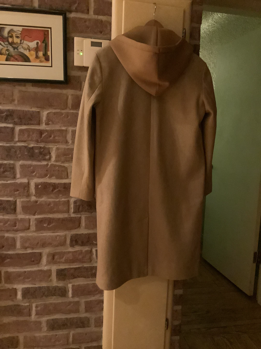 Tribal Jeans Hooded Camel Coat