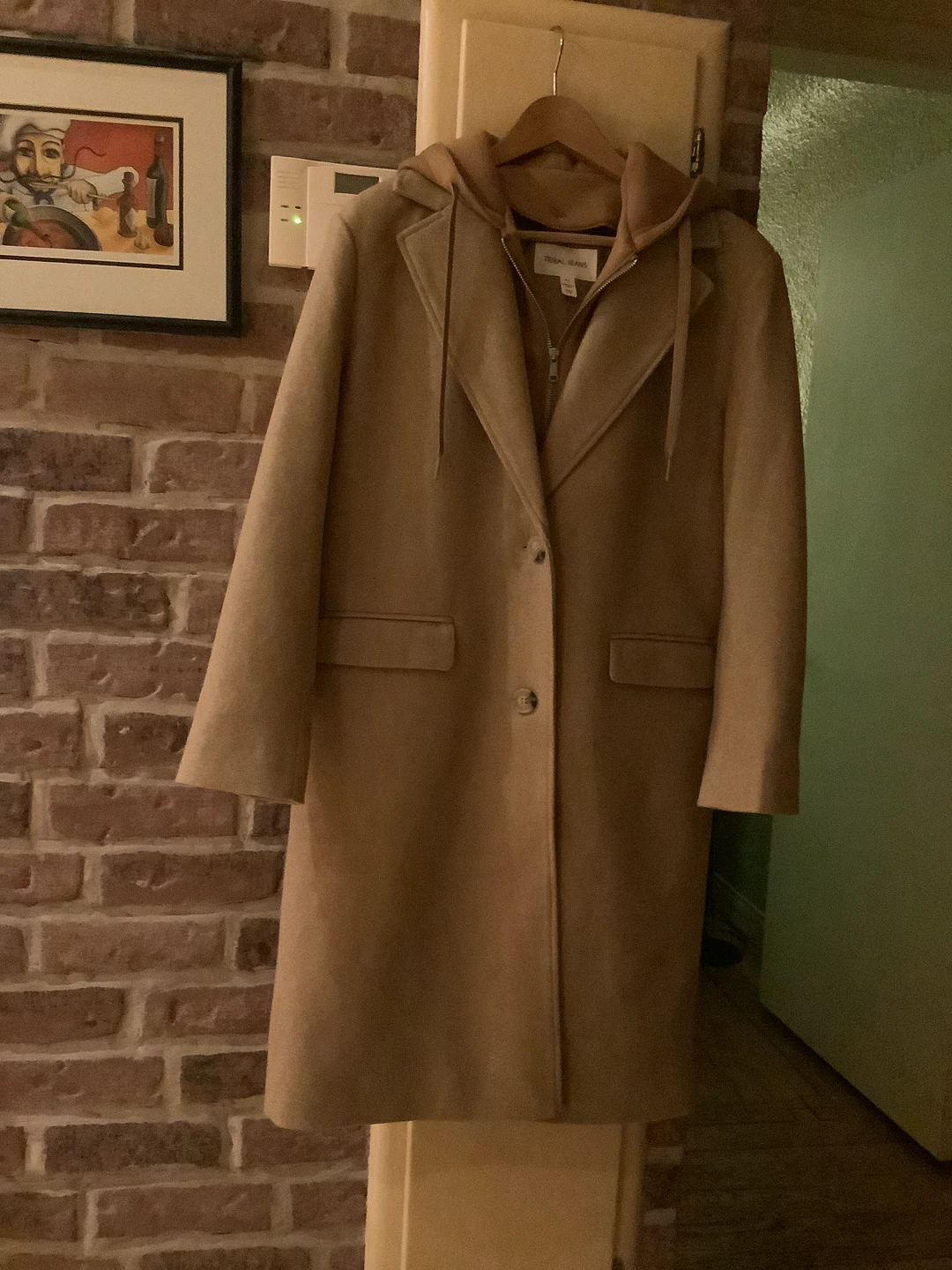 Tribal Jeans Hooded Camel Coat - photo 2