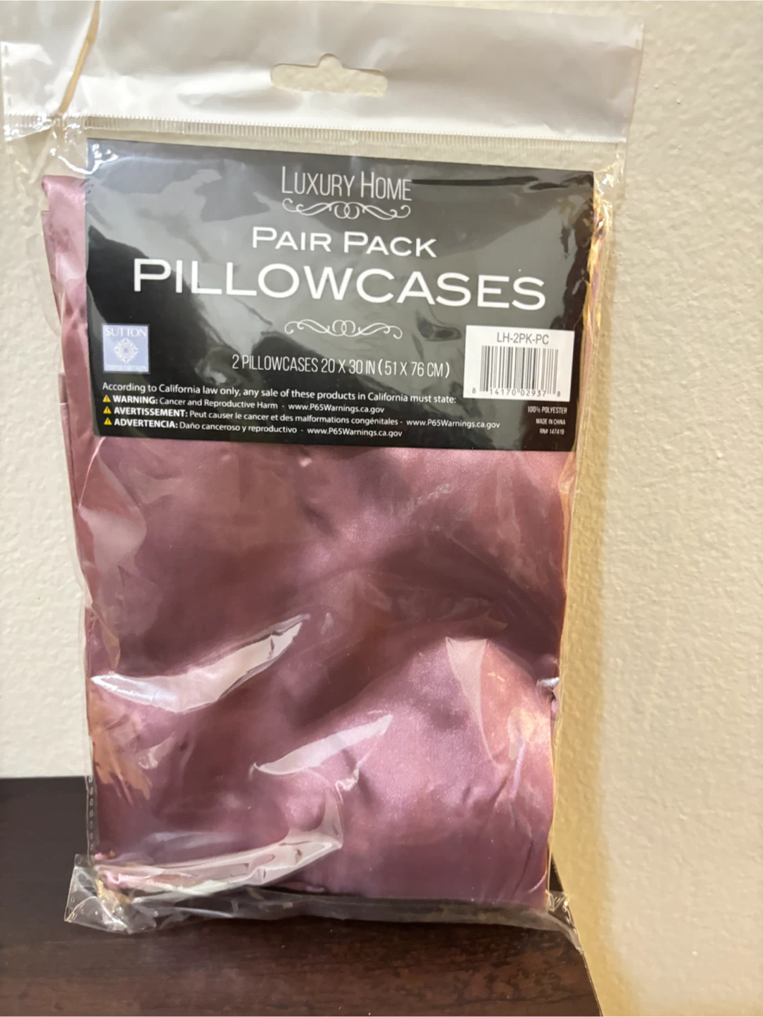 NEW-Luxury Home Pillowcases Pair Pack