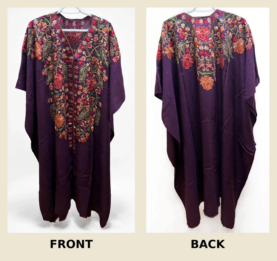 Embroidered Pashmina Cape Shawl / Poncho - Free Size - 5 Colours - photo 4