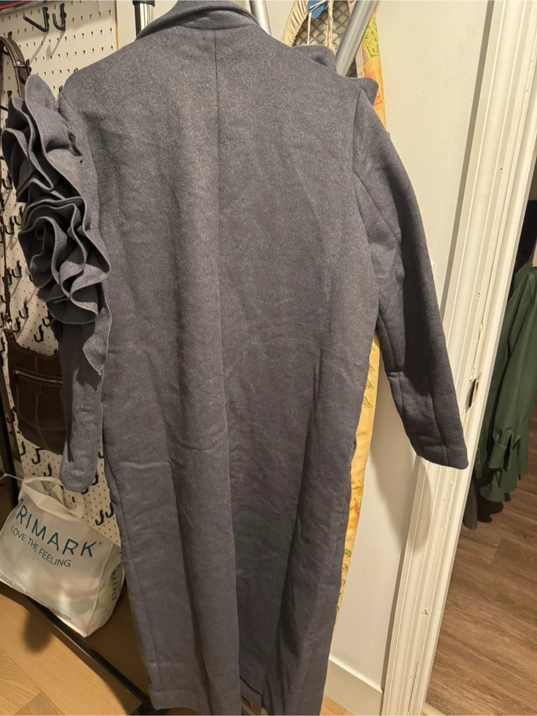 Novaluxe Charcoal Coat with Rose Details size XS woman