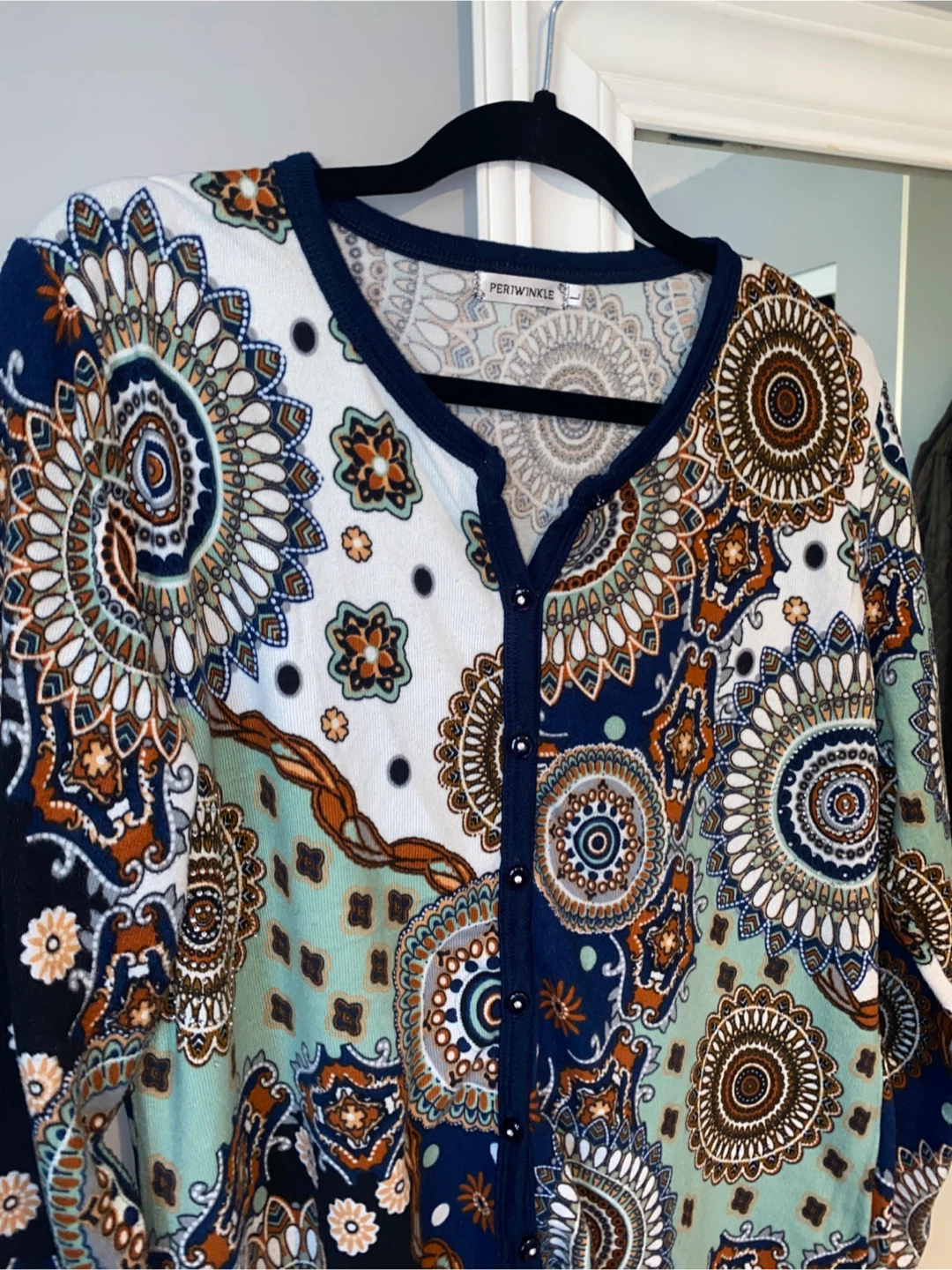 Periwinkle Paisley Print Cardigan - photo 3