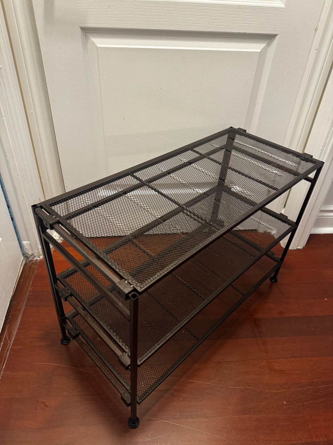 3-Tier Metal Mesh Shoe Rack